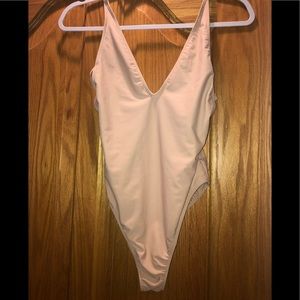 Cream one piece swimsuit